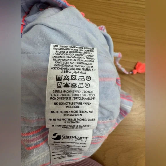 Boden Striped Tassel Shorts | Size 10 US | Cotton Blend Summer Lounge - Picture 8 of 10